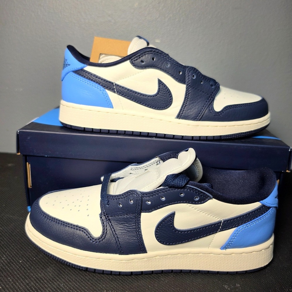 New Women 7.5 Youth 6Y Air Jordan 1 Retro Low OG GS Univ Blue Midnight Navy NIB